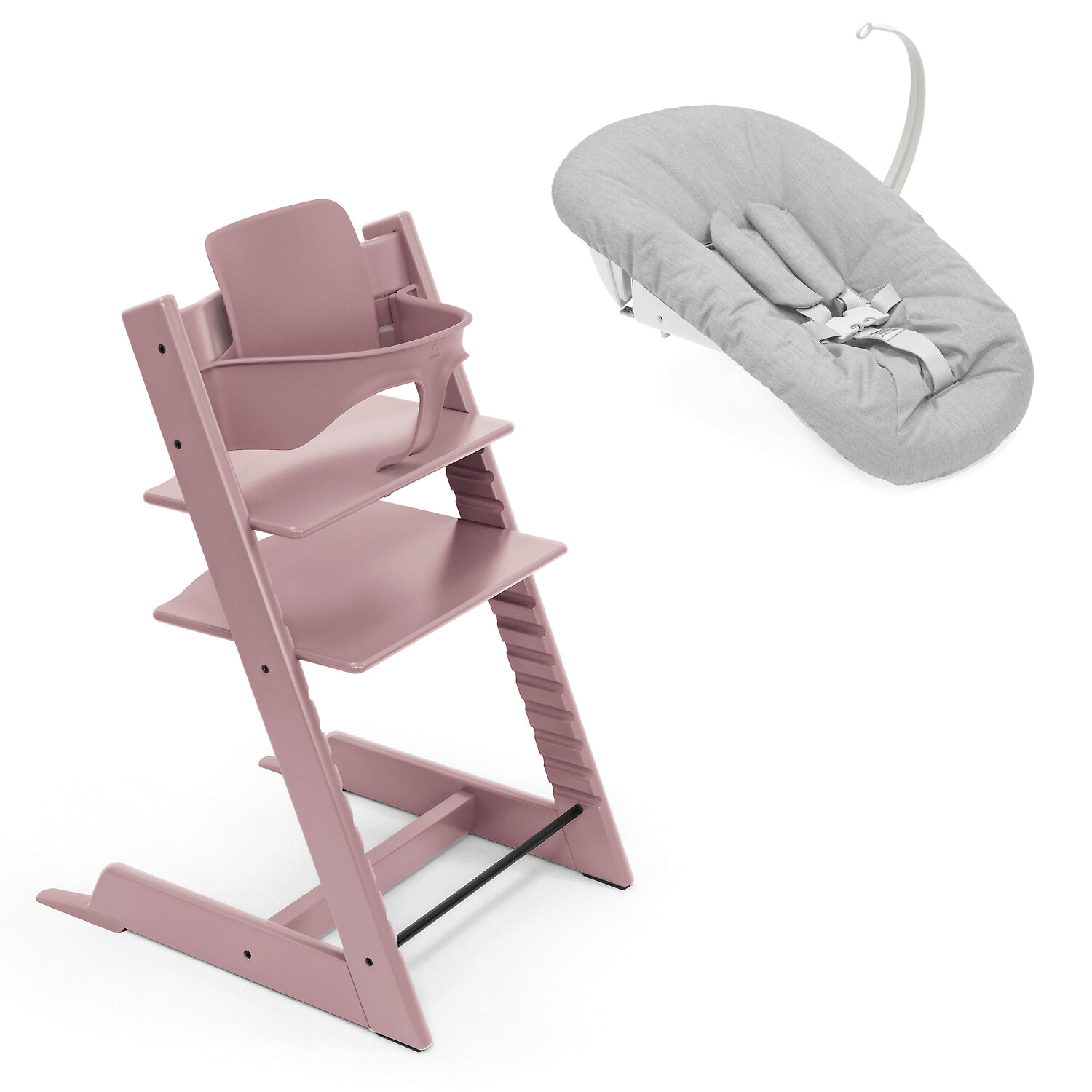 Stokke Tripp Trapp Newborn Complete - Лиловый / Бук (Heather Mauve BS / Grey NS)