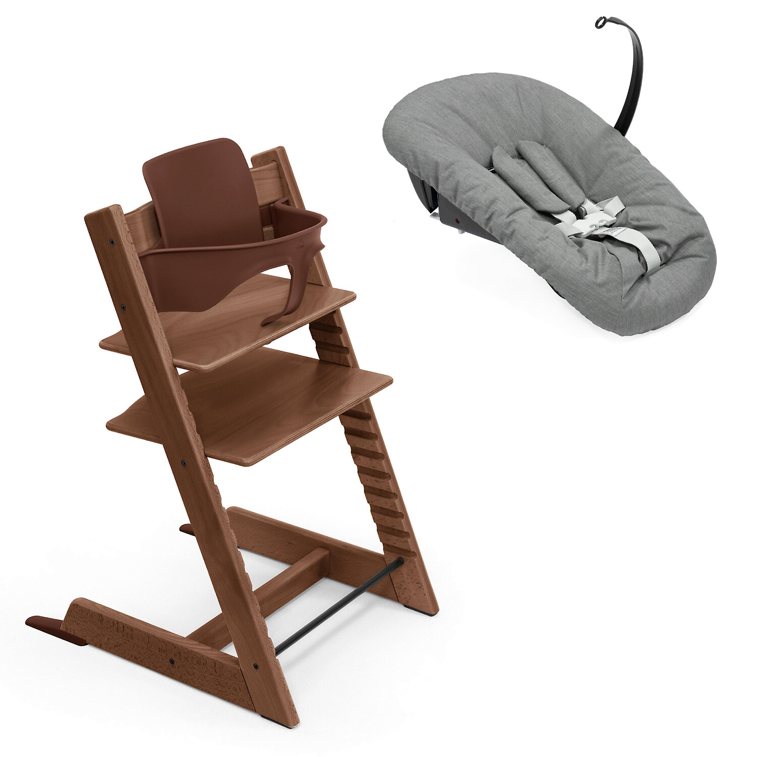 Stokke Tripp Trapp Newborn Complete - Коричневый / Бук (Warm Brown BS / Anthracite NS)