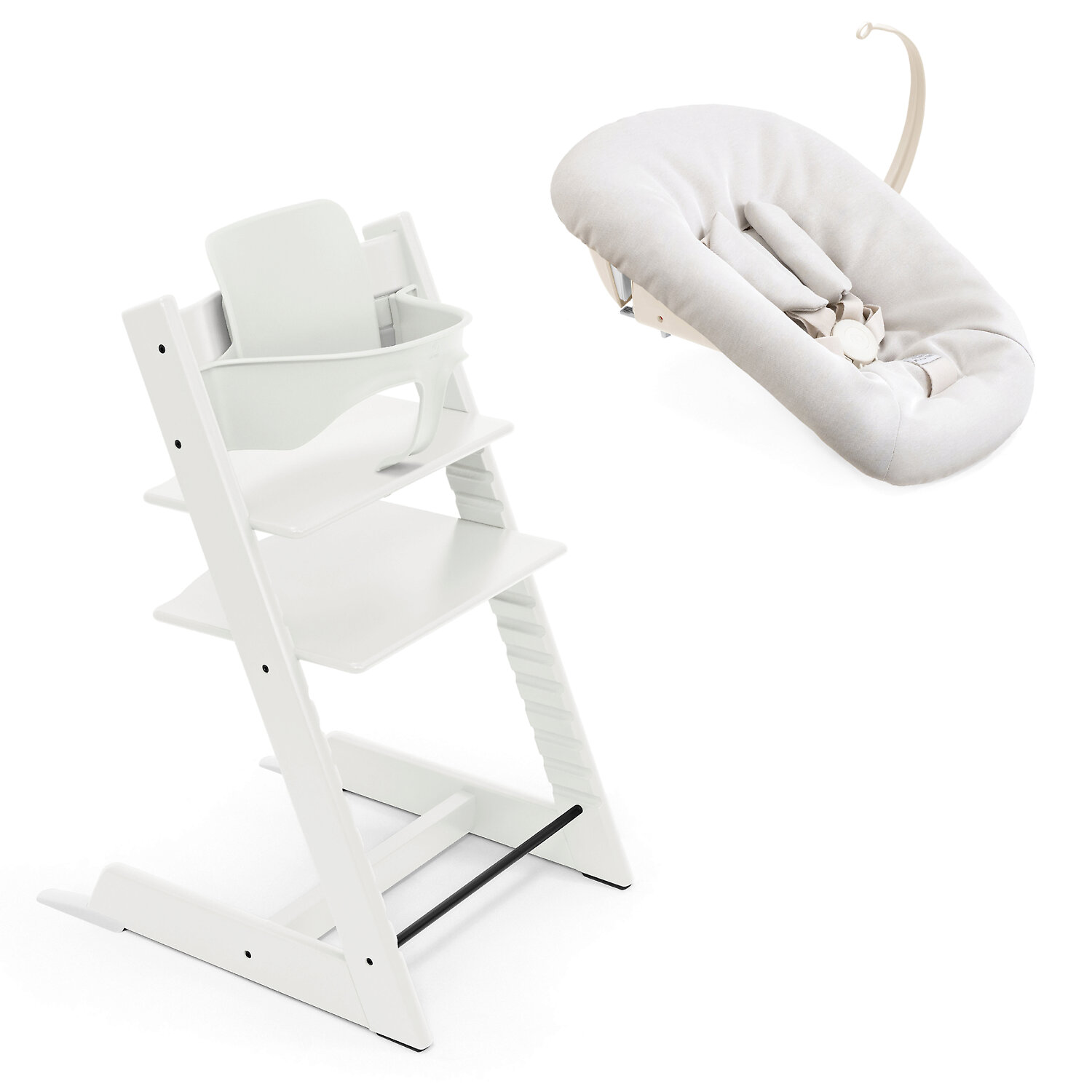 Stokke Tripp Trapp Newborn Complete - Белый / Бук (White BS / Vanilla White NS)