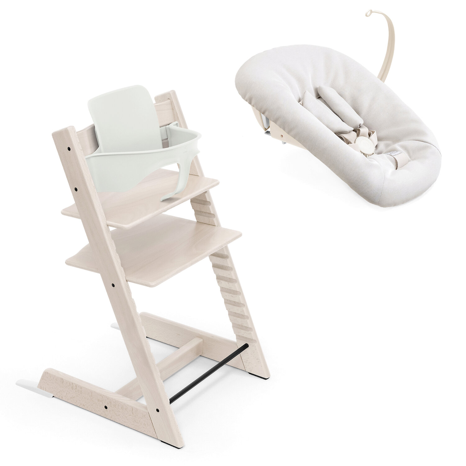 Stokke Tripp Trapp Newborn Complete - Белёный / Бук (Whitewash / White BS / Vanilla White NS)