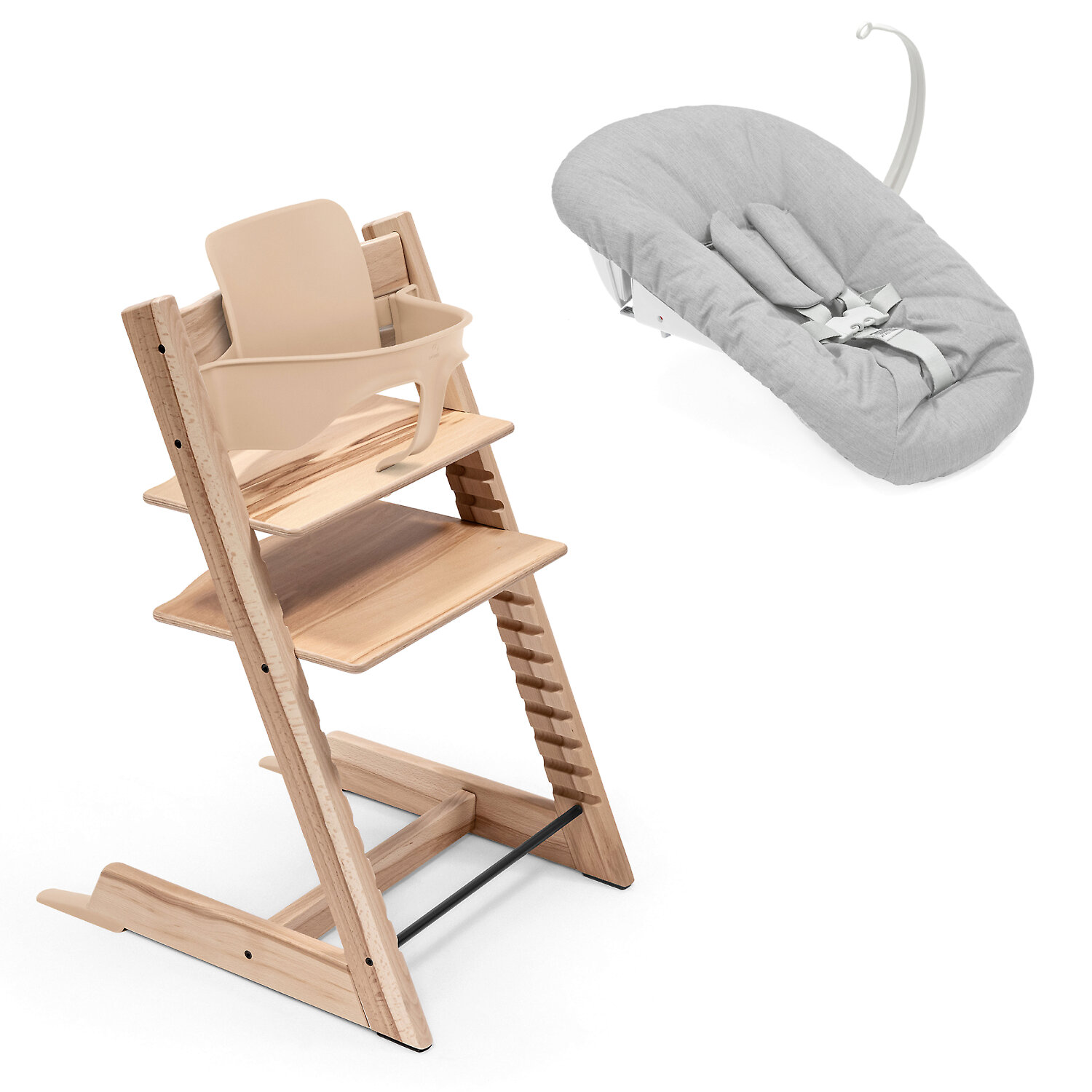 Stokke Tripp Trapp Newborn Complete - Древесный / Бук (Wild Wood / Natural BS / Grey NS)