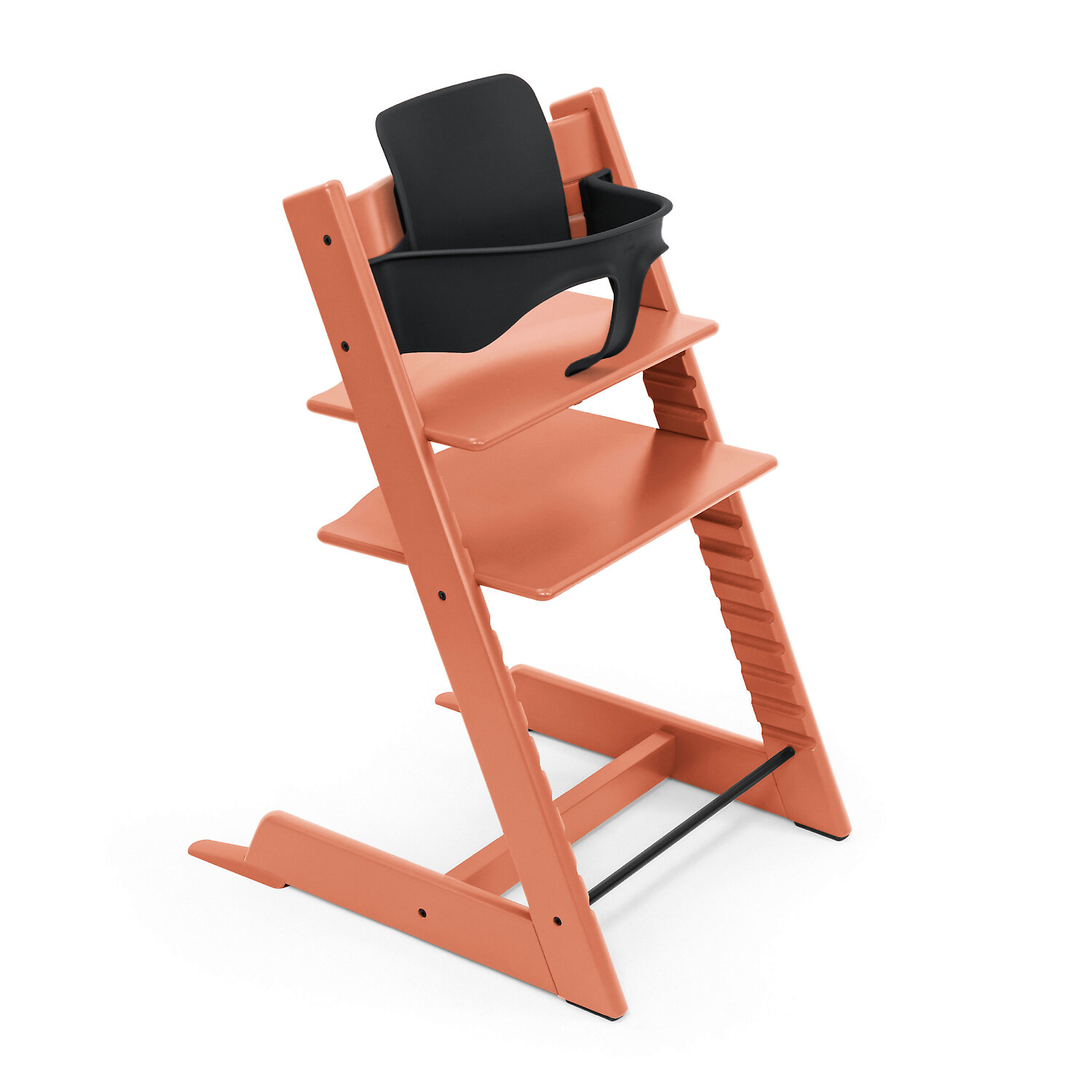 Stokke Tripp Trapp Highchair Complete - Терракотовый / Бук (Terracotta / Black BS)