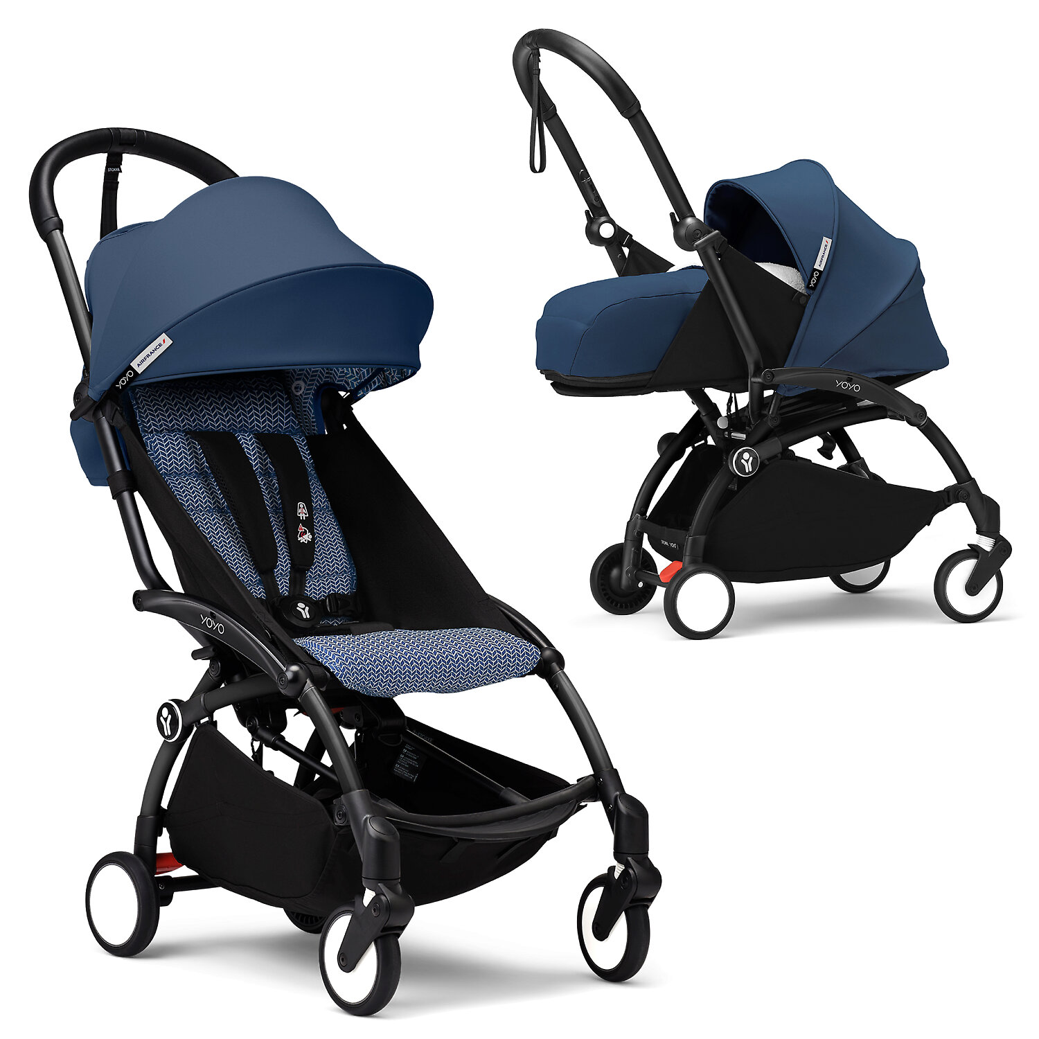 Stokke (BabyZen) YOYO3 - Синий / Чёрная рама (Air France LE / Black Frame)