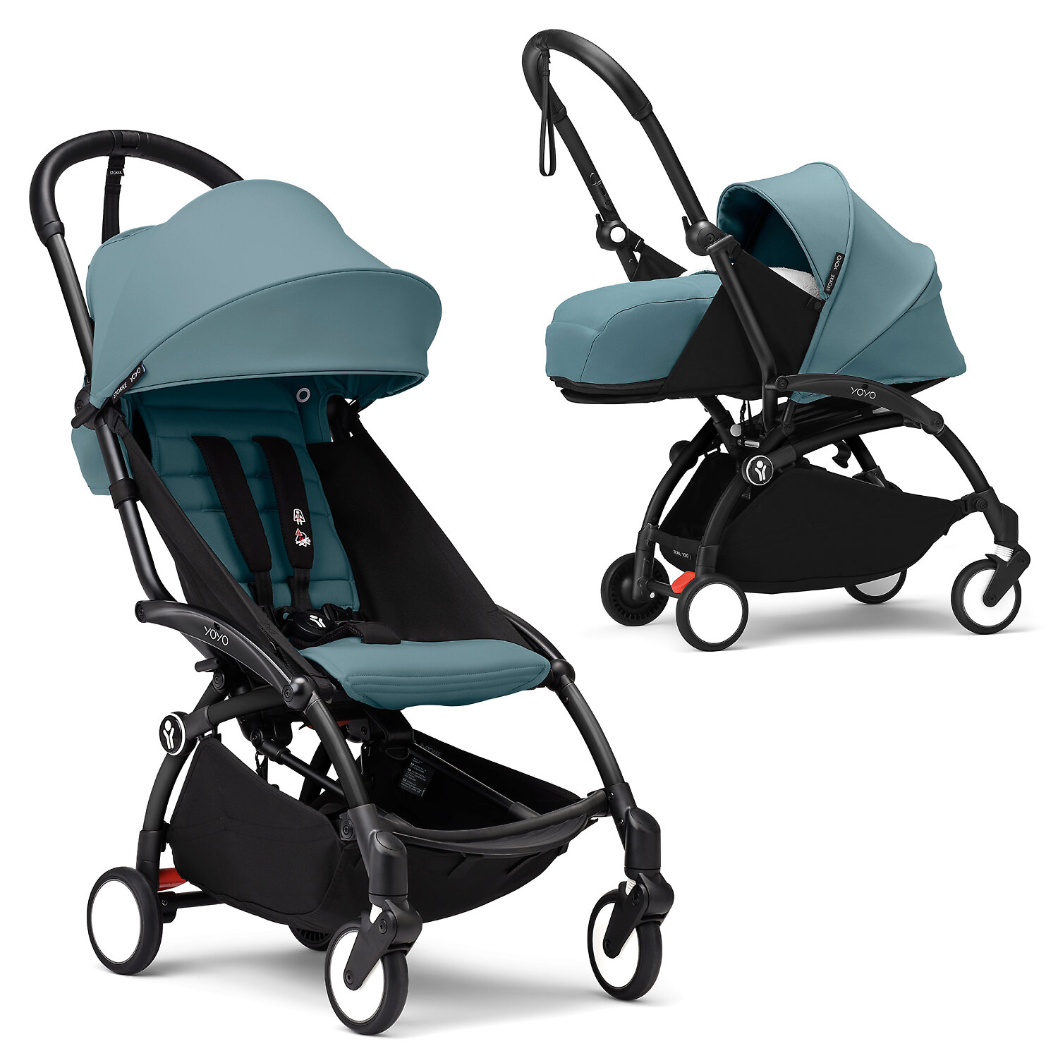 Stokke (BabyZen) YOYO3 - Бирюзовый / Чёрная рама (Aqua / Black Frame)