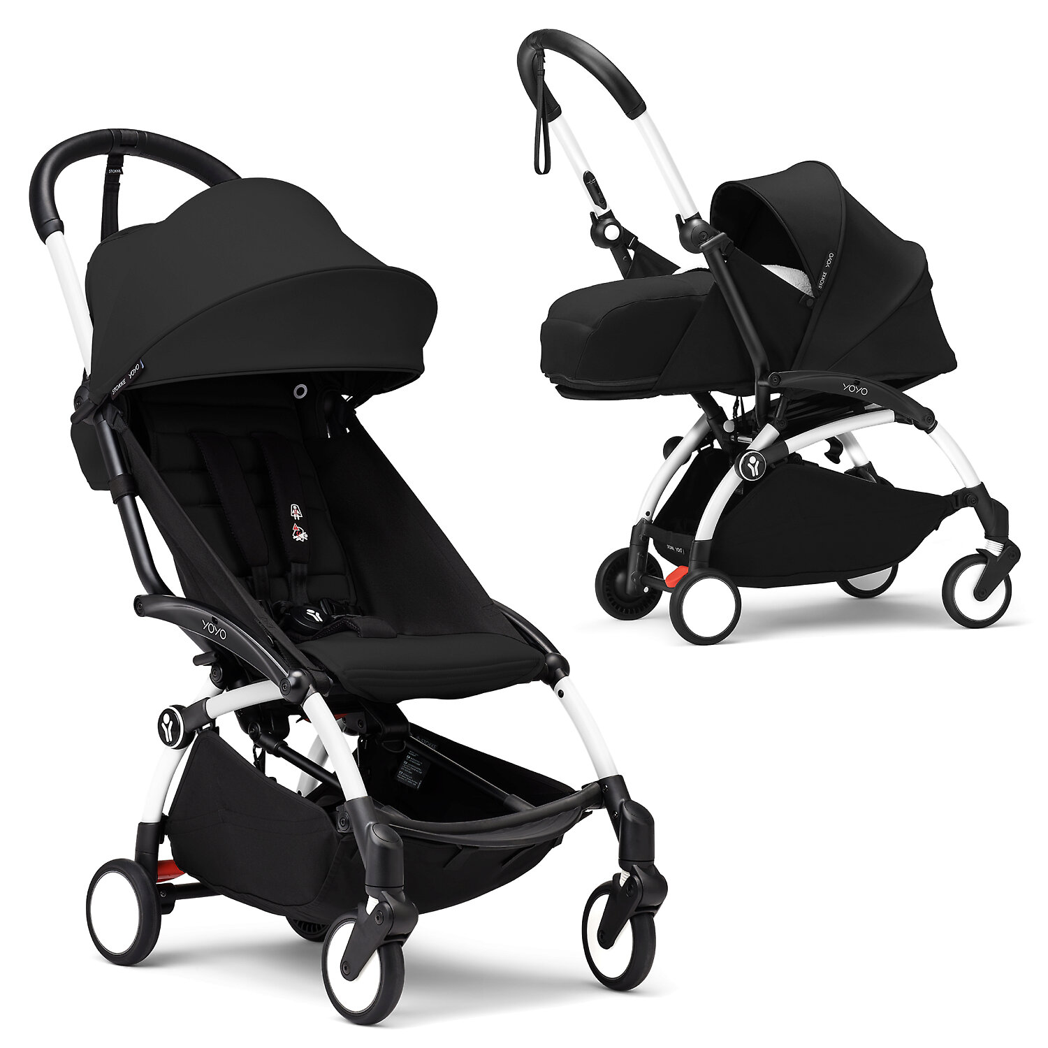 Stokke (BabyZen) YOYO3 - Чёрный / Белая рама (Black / White Frame)