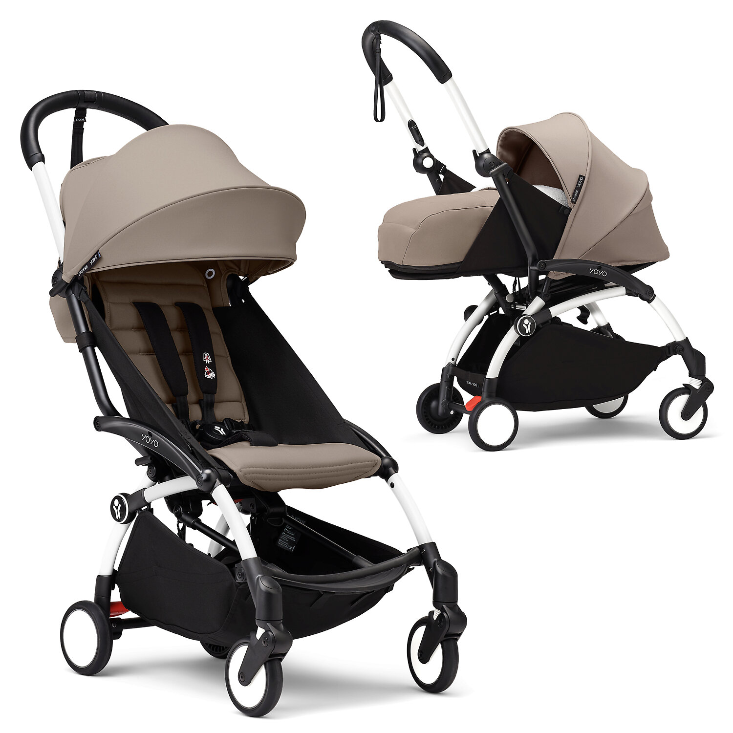 Stokke (BabyZen) YOYO3 - Бежевый / Белая рама (Taupe / White Frame)