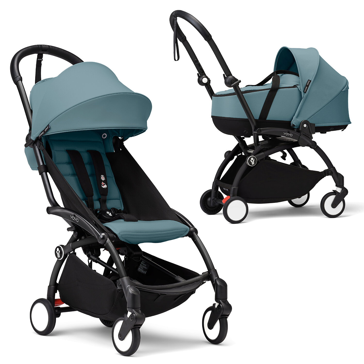Stokke (BabyZen) YOYO3 - Бирюзовый / Чёрная рама (Aqua / Black Frame)