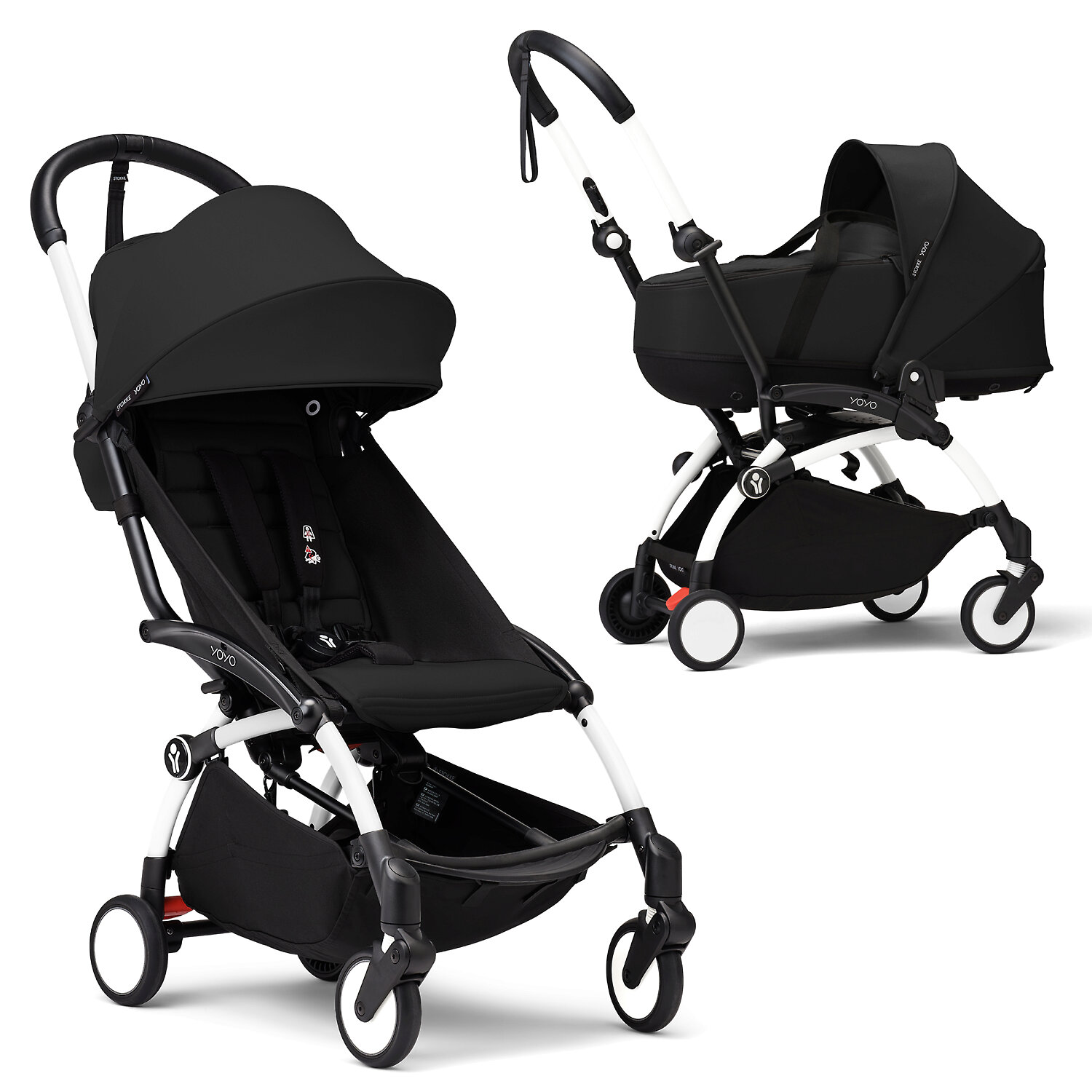 Stokke (BabyZen) YOYO3 - Чёрный / Белая рама (Black / White Frame)