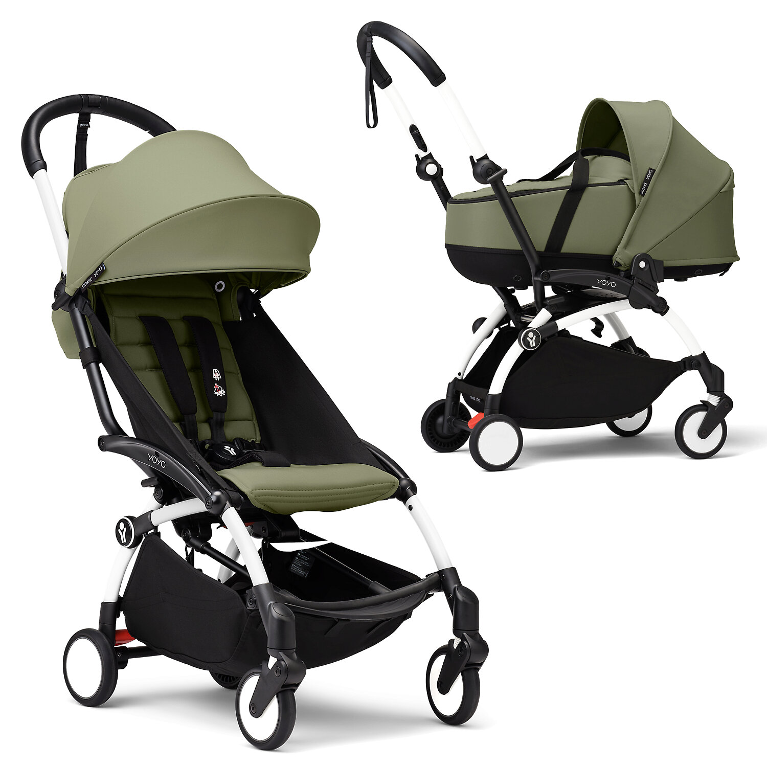Stokke (BabyZen) YOYO3 - Оливковый / Белая рама (Olive / White Frame)