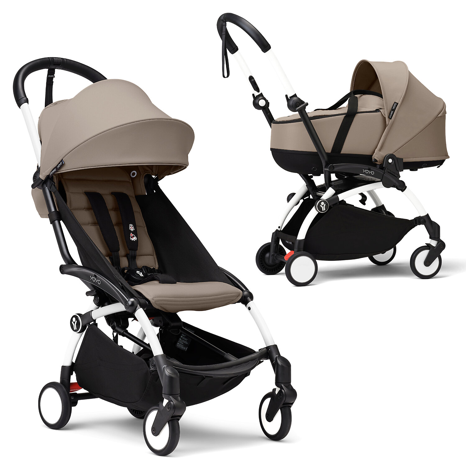 Stokke (BabyZen) YOYO3 - Бежевый / Белая рама (Taupe / White Frame)