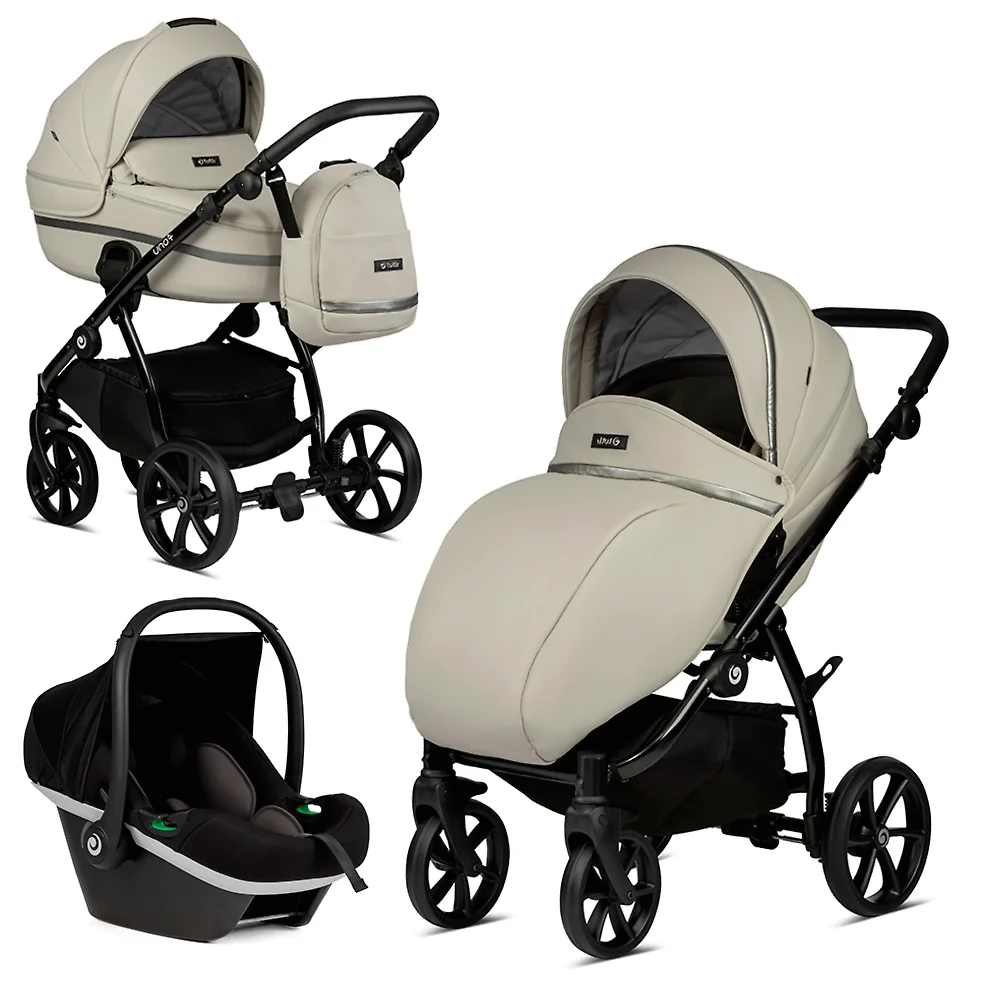 Tutis Uno3 Plus Eco / Etno + Elo i-Size - Молочный (Black Sesame ECO)