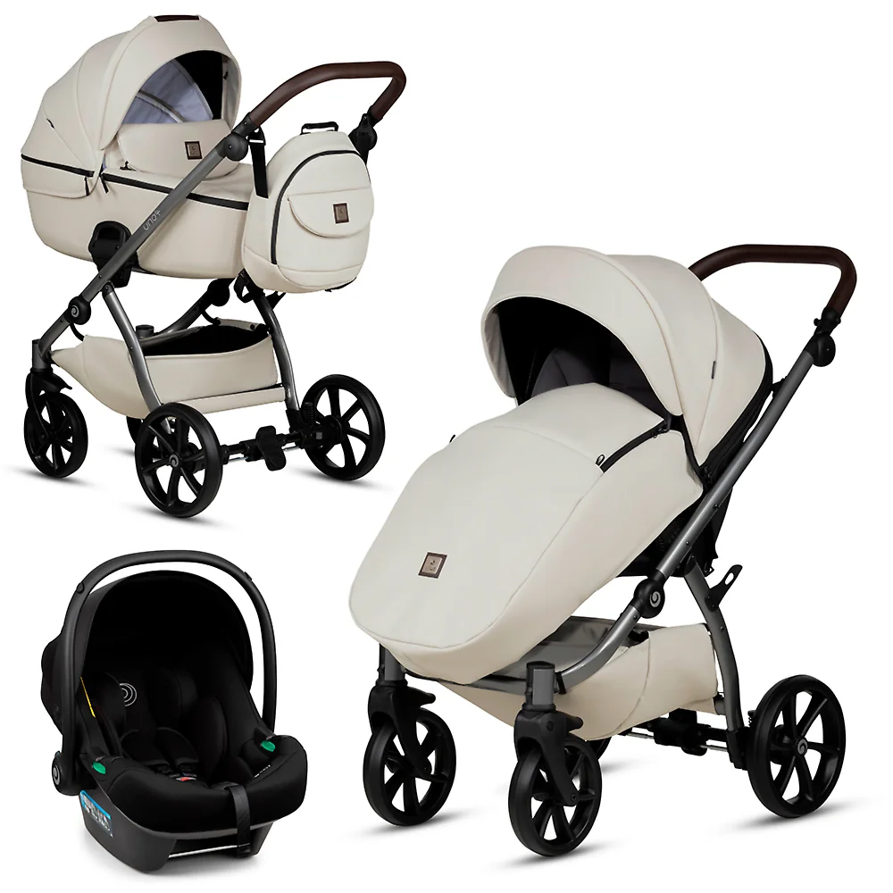 Tutis Uno 5 Plus Eco + Elo Lux i-Size - Молочный (Black Sesame)