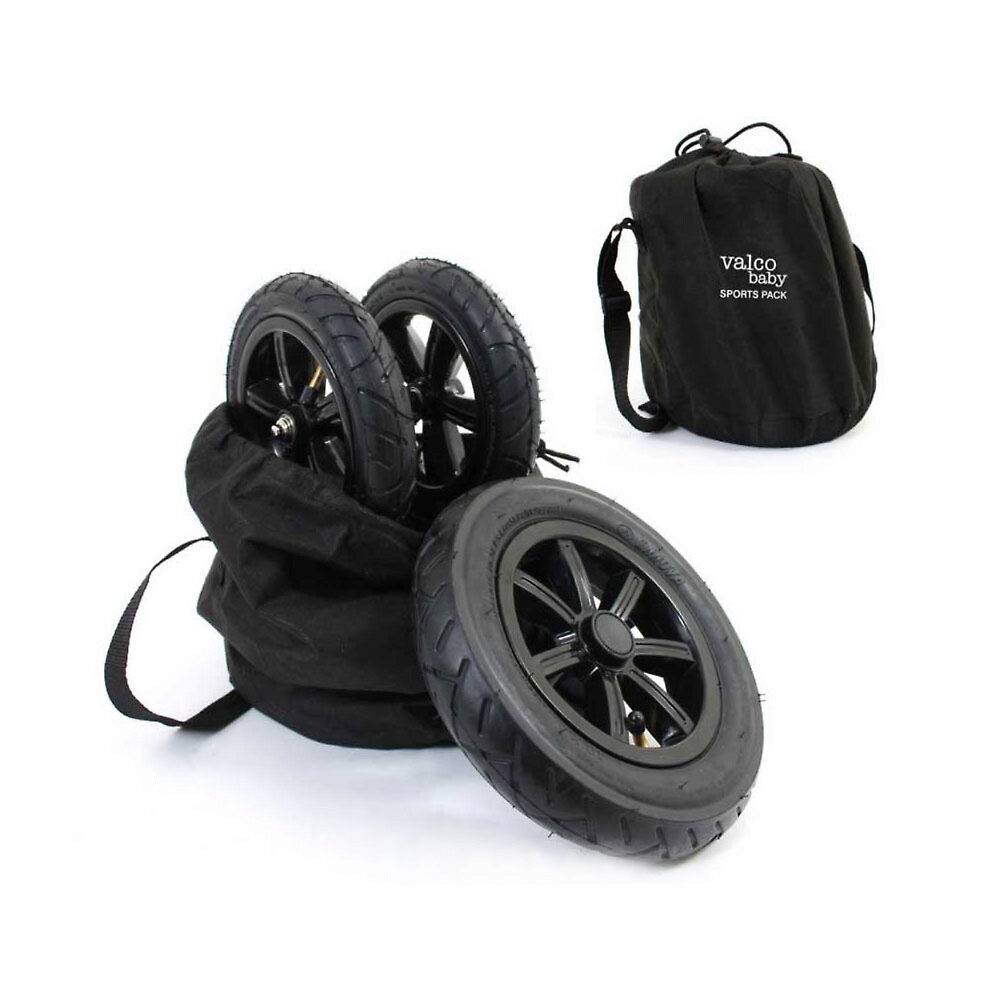 Комплект надувных колёс Valco Baby - Чёрный (Black)
