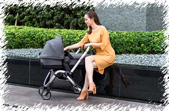 Cтильная коляска для новорожденных Mima Zigi